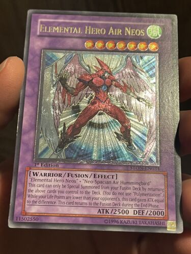 Yu-Gi-Oh TCG: Ultimate Rare Elemental Hero Air Neos, STON Yu-Gi-Oh TCG: Ultimate Rare Elemental Hero Air Neos, STON