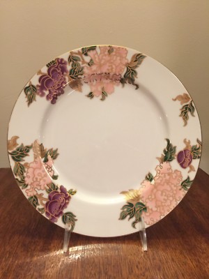 Fitz and Floyd CLOISONNE PEONY WHITE 323 Dinner Plate(s)