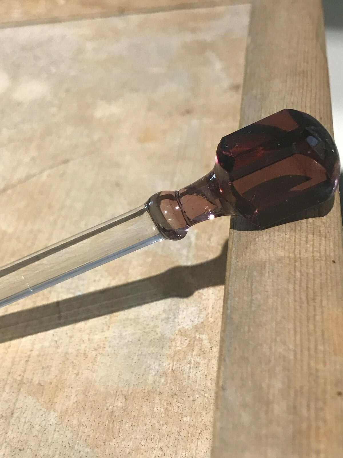 Rare Wisteria and Clear Glass Knife Rest