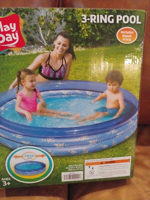 play day 3 ring inflatable pool