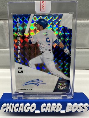 2021 Panini Mosaic Baseball Gavin Lux Prizm Auto AM-GL Los Angeles Dodgers Mojo