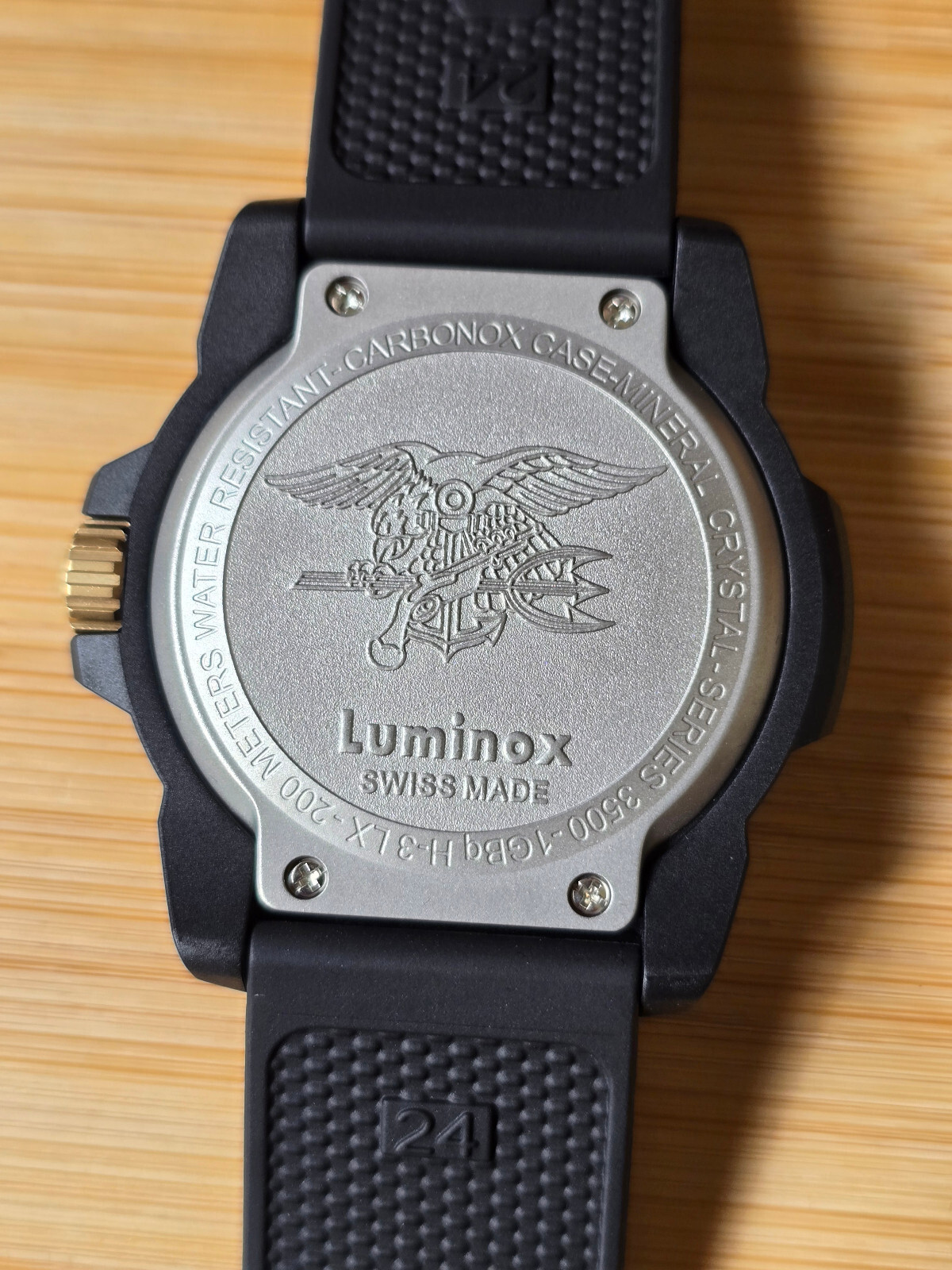 Pre-owned Luminox Navy Seal Carbonox Gray Dial Black Strap Divers Men's Watch Xs.3508.gold
