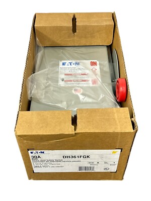 Eaton Cutler Hammer DH361FGK Fused Disconnect Switch 30A 600V 3P 5HP Type 1
