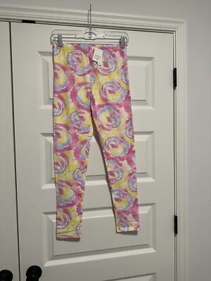 Crown & Ivy Girls Leggings Pink Tie Dye Swirl Size XL NWT