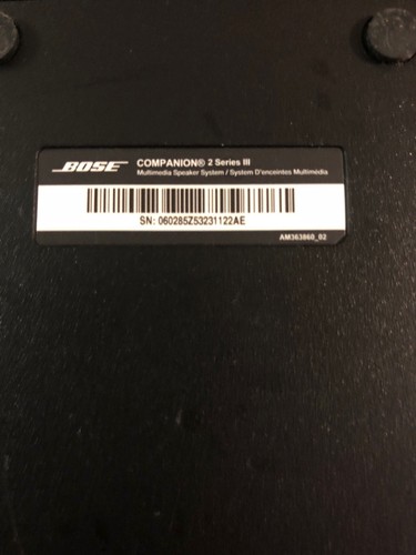 Bose Companion 2 Series III Computer Speaker Left Speaker Only *FAST SHIPPING*