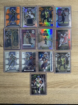 2022 Panini Kenneth Walker RC Lot Silver Prizm Select Die Cut Mosaic Serial #D