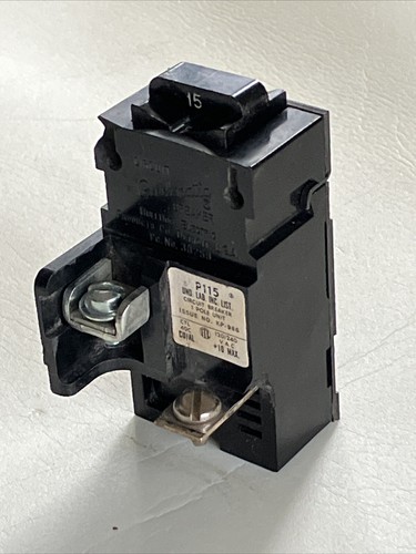 Bulldog P115, 15 Amp, 120 Volt, 1 Pole Pushmatic Circuit Breaker FREE SHIPPING!!