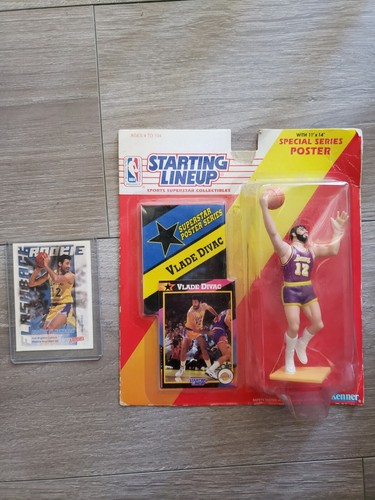 最適な材料 1992 Starting and poster figure Lakers LA Divac Vlade Lineup バスケット