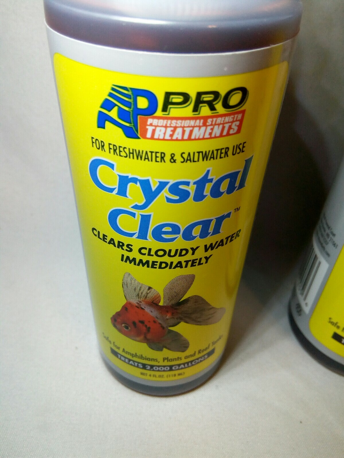 X2 Crystal Clear AP Pro Aquarium Products 4oz Clears Cloudy Fresh & Salt Water