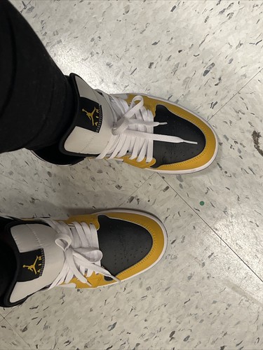 Nike Air Jordan 1 Mid Yellow Ochre White Black DQ8426-701 Nike Air Jordan 1 Mid Yellow Ochre White Black DQ8426-701