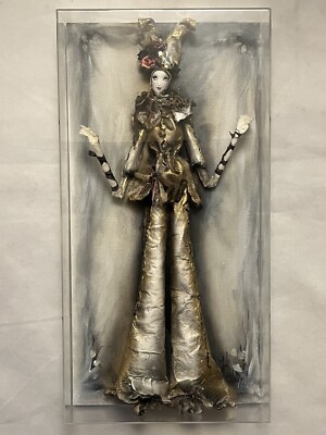 Handmade Doll Mid Century Mixed Media Art  Nice Details Signed Unique