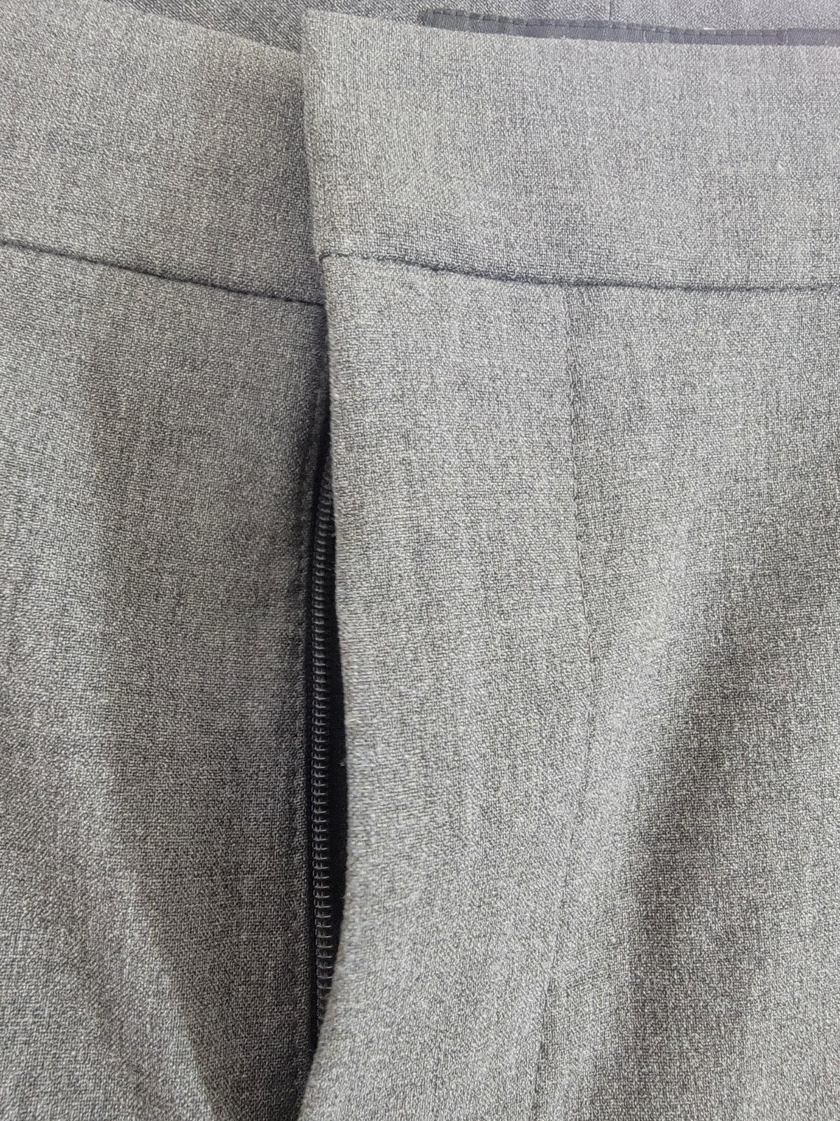 Lauren Ralph Lauren Plus Size Straight Leg Pants Women's 14W Gray Heather Zip - Picture 10 of 18