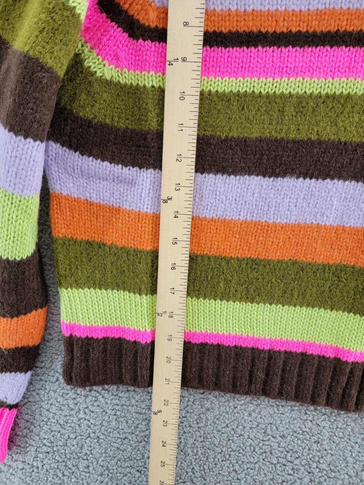 Velvet by Graham & Spencer Nessie Striped Sweater Women's S Multi Crew Neck L/S - Picture 8 of 16