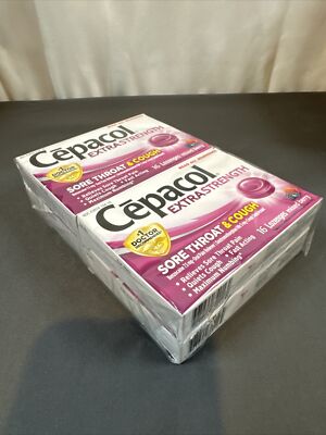 4X Cepacol Extra Strength Sore Throat & Cough Lozenges Mixed Berry 16 Ct 11/24