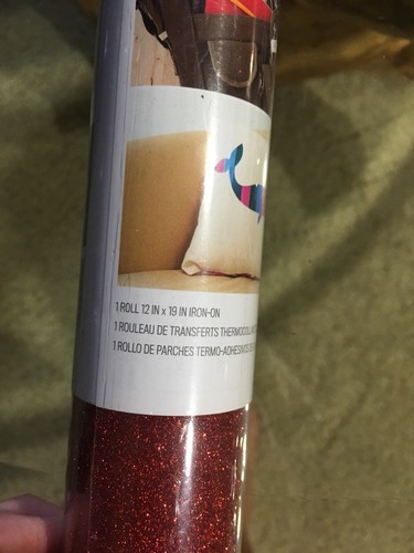 Cricut Iron-on Red Glitter 12 x 19 inch 1 Roll