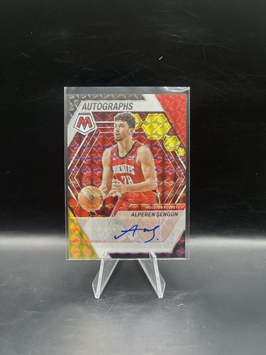 レア　アル・ジュールゲンセン直筆サインministryAl Jourgensen 2022 Panini Mosaic Alperen Sengun #AM-SEN GOLD AND RED Prizm Auto