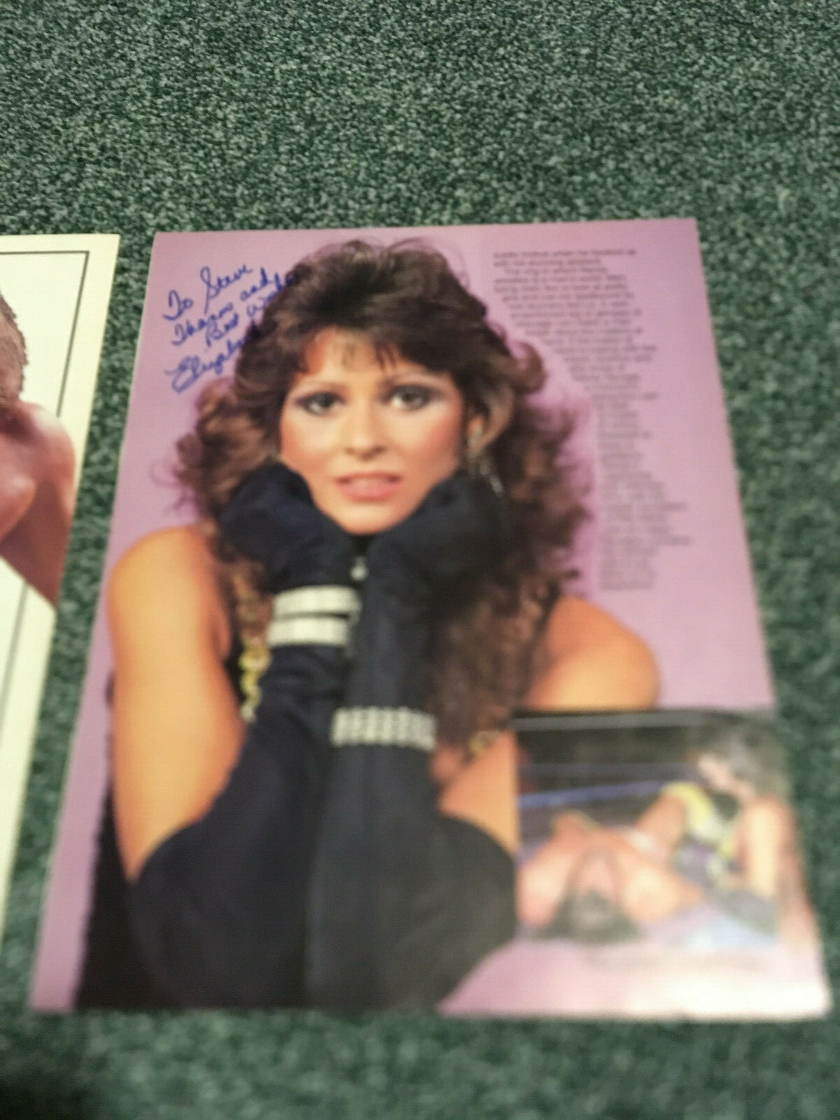 SIGNED Macho Man Randy Savage Miss Elizabeth Magazine Photo Auto WWF WWE WCW