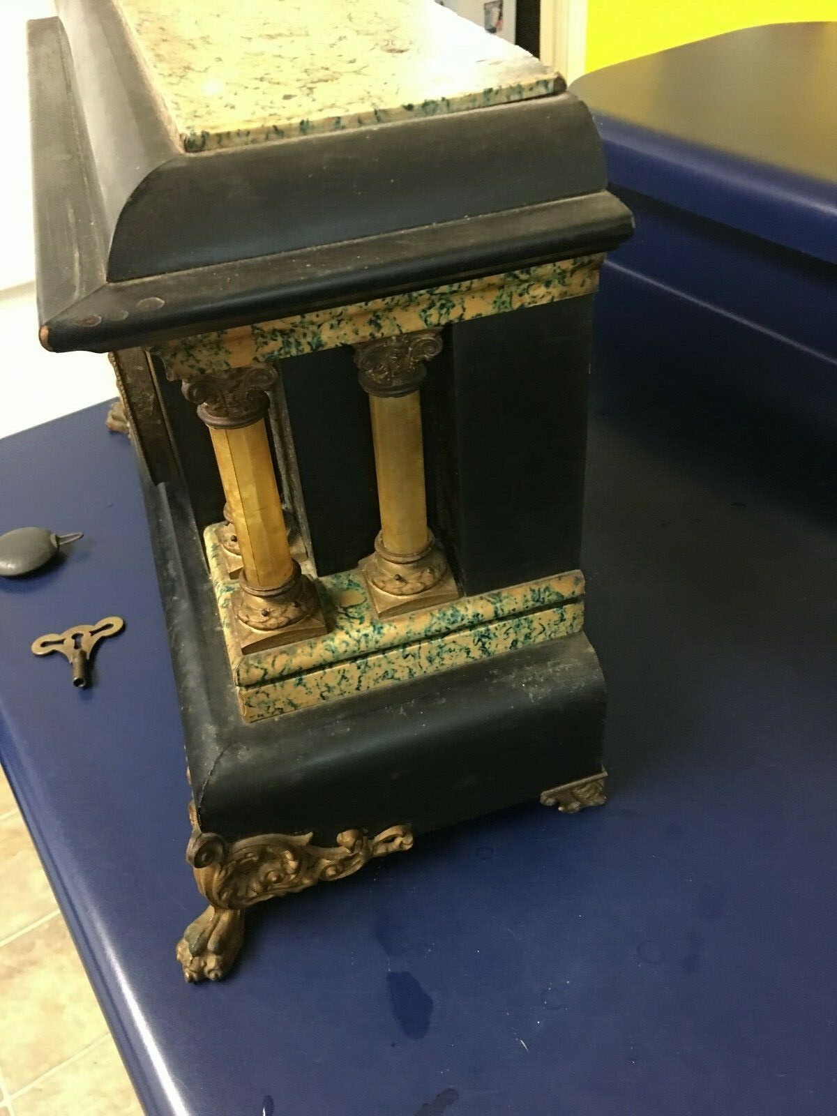 Seth Thomas Adamantine Clock 6 Column Patented 1880!