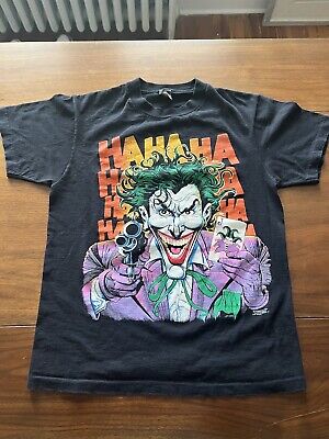 Vintage 1989 Big Graphic Joker HaHaHa DC Comics Batman T-Shirt Mens Medium/Small