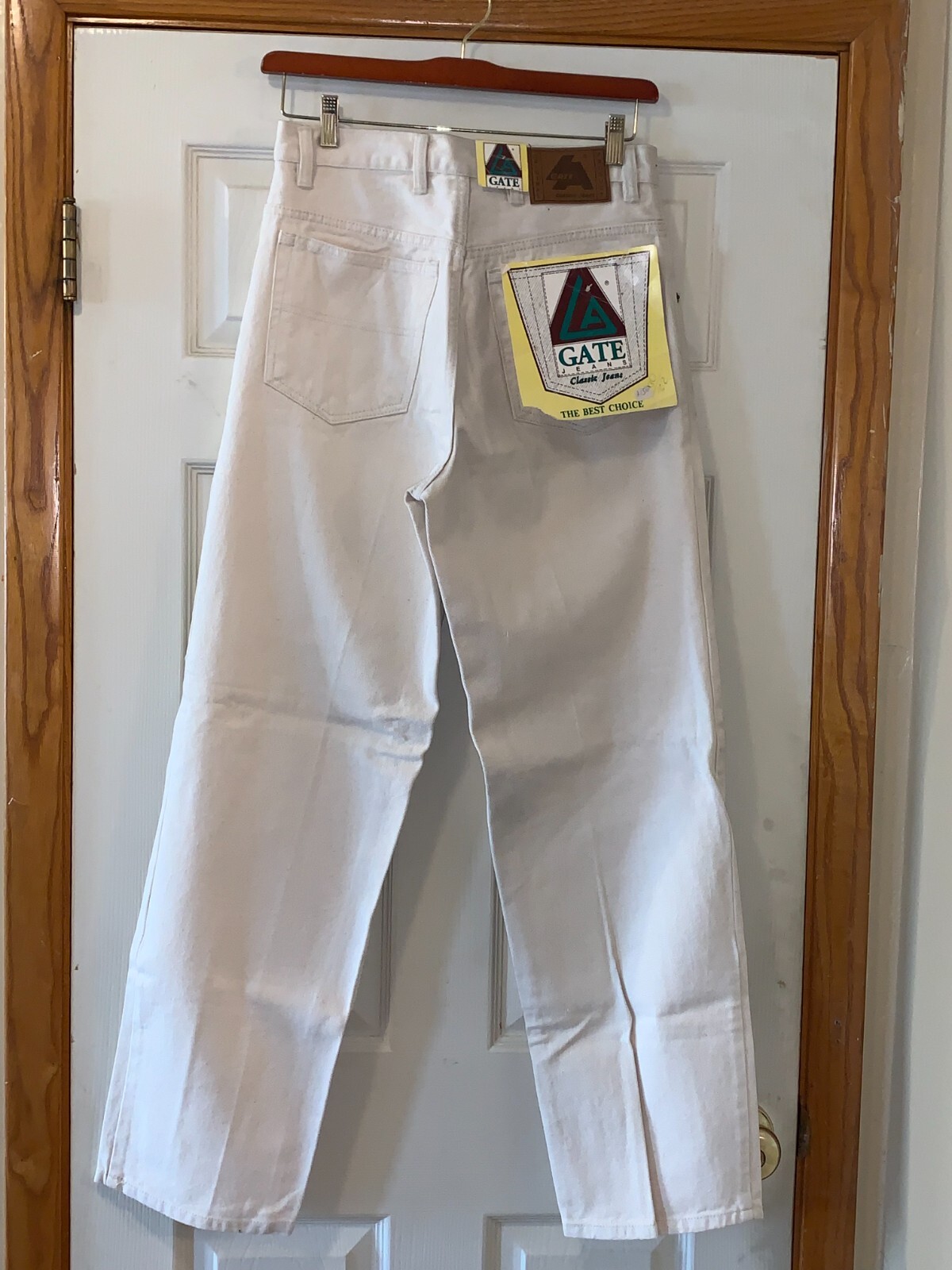 パンツ vintage made in USA LA GATE white denim GATE CLASSIC JEANS MENS WHITE SIZE 30 INSEAM IS M OR 32