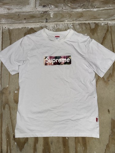 Supreme Floral Box Logo White T-Shirt Women's Large Crew Supreme Floral Box Logo White T-Shirt Women's Large Crew