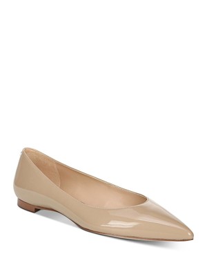 

SAM EDELMAN Женские балетки телесного цвета, бежевого цвета с логотипом Sally, балетки без шнуровки с острым носком, 8 м, Бежевый, G2499S4
