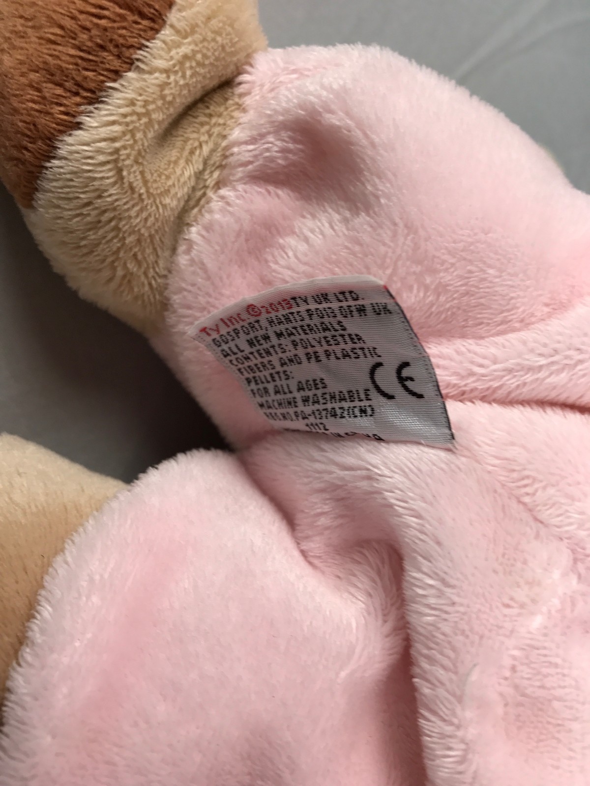 Ty Pluffies Pink Brown PJ Teddy Bear Pajama Baby Bear 2013 stuffed plush 10