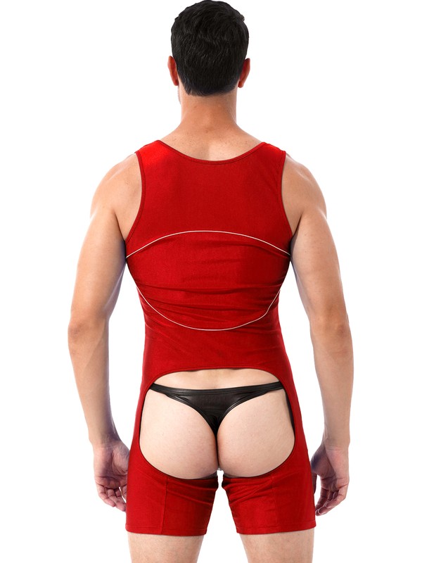 Herren Body Overall Ärmellos - Stretch Fitness Trikot