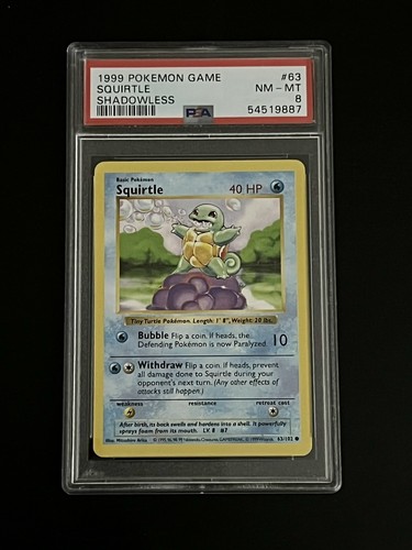 英語版初期　Squirtle 1st Edition shadowless Squirtle [1st Edition] #63 Prices | Pokemon Base Set