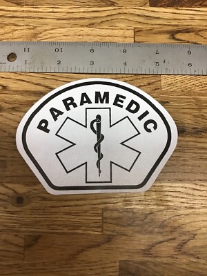 Paramedic Star Of Life Black 3M  Firefighter / Rescue Helmet Shield Decal B-7
