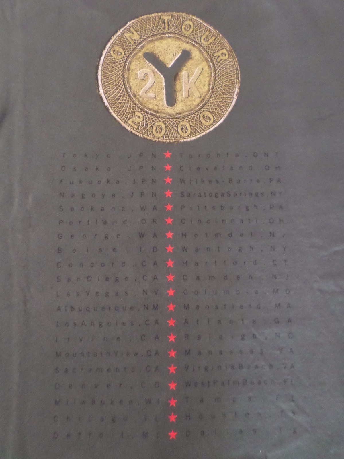 Vintage Steely Dan Y2K Tour Concert T-Shirt Large Rock Band