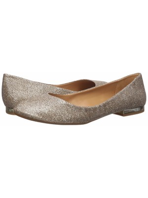 

Женские туфли на плоской подошве JESSICA SIMPSON Gold Metallic Heel Ginly Round Toe Slip On Flats, Золотой, JS-GINLY