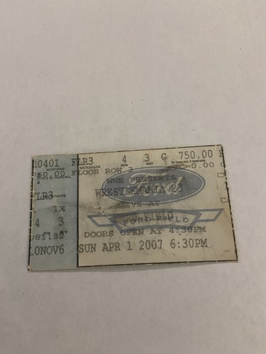 WWE Wrestlemania 23 Ticket Stub (CENA HBK Undertaker Batista