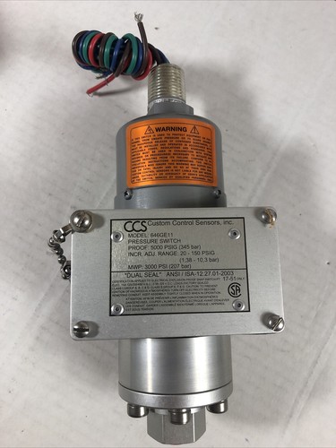 Custom Control Sensors Pressure Switch 646GE11 (4776) | eBay