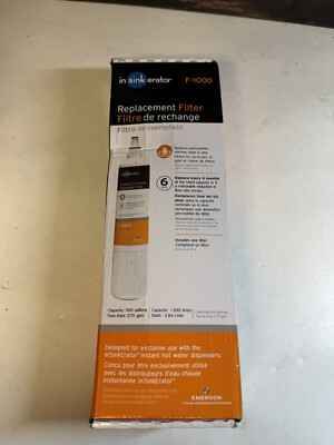 NEW Genuine InSinkErator F-1000 Replacement Hot Water Dispenser Filter Cartridge