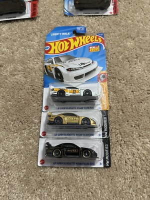 Hot Wheels LB Super Silhouette Nissan Silvia S15 Black Car Liberty Walk lot of 3