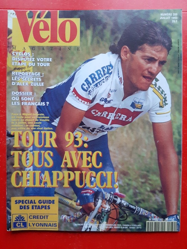 1993 Velo Magazine NÂ°289 Special Guide Des Etapes Du Tour Chiapucci Indurain
