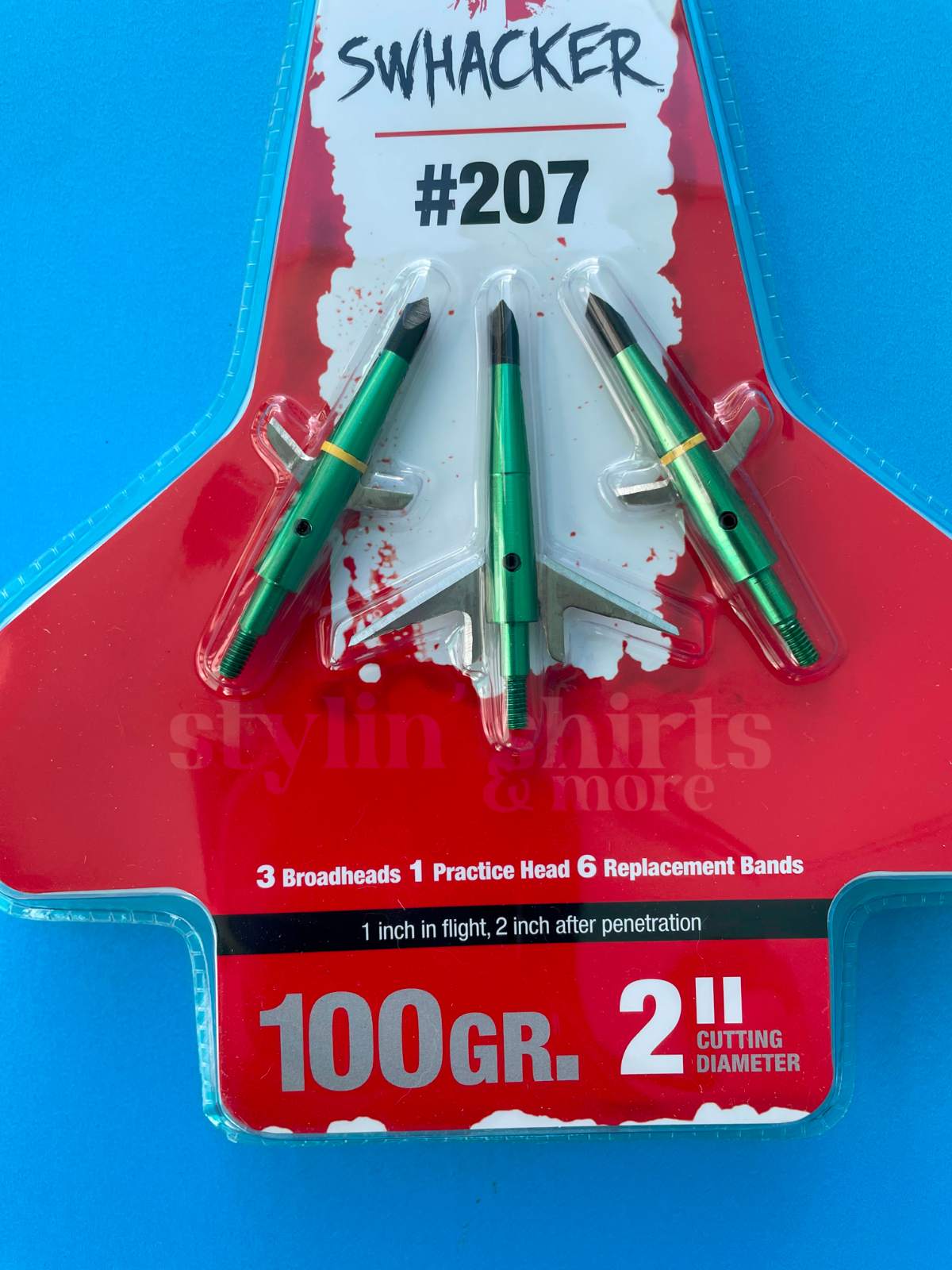 1 pk 207 Swhacker 2" Expandable Archery 2-Blade Mechanical Broadhead 100 Grain