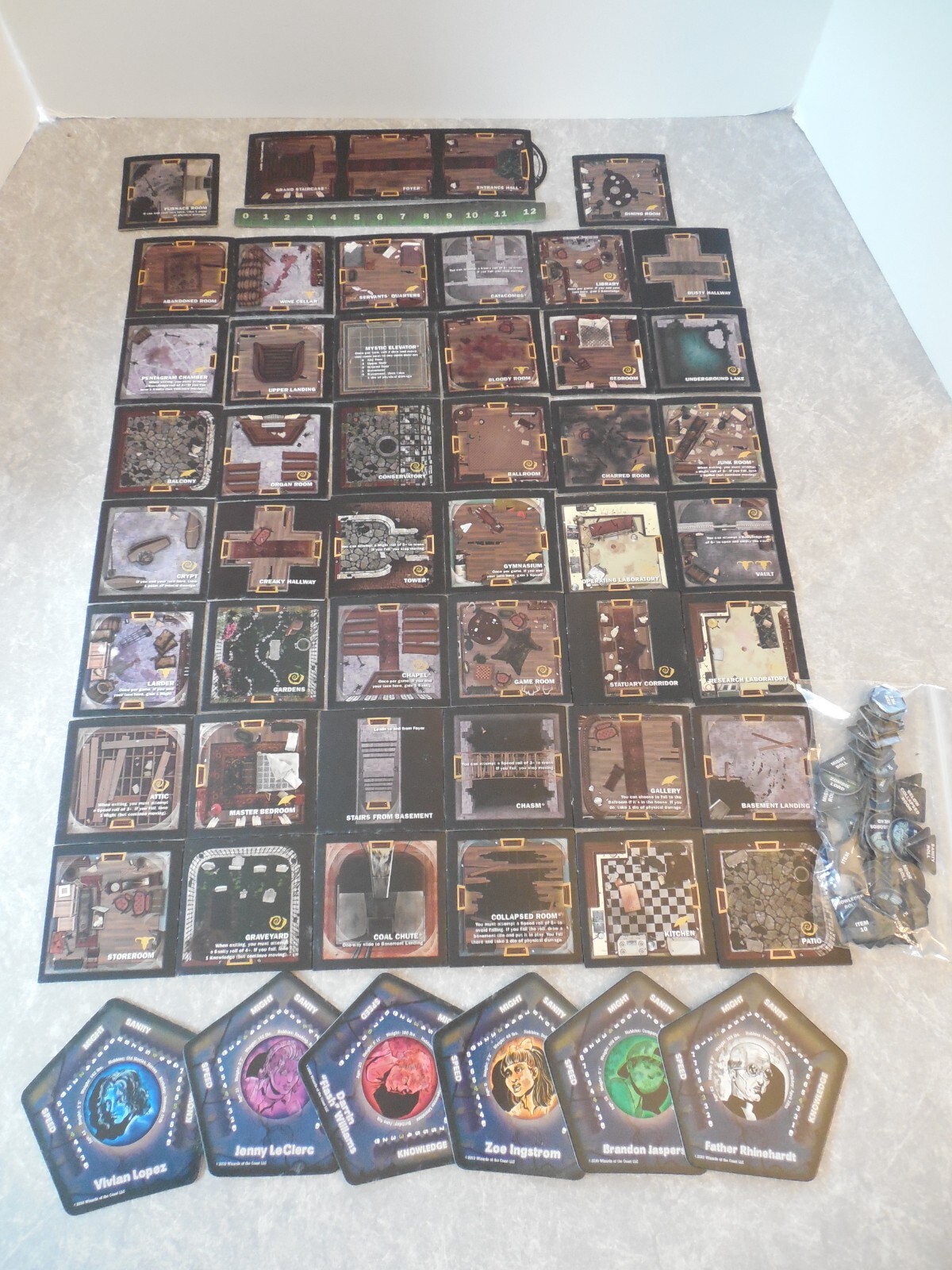 house on the hillまとめ売り BETRAYAL AT HOUSE ON THE HILL REPLACEMENT PARTS, 44 ROOM