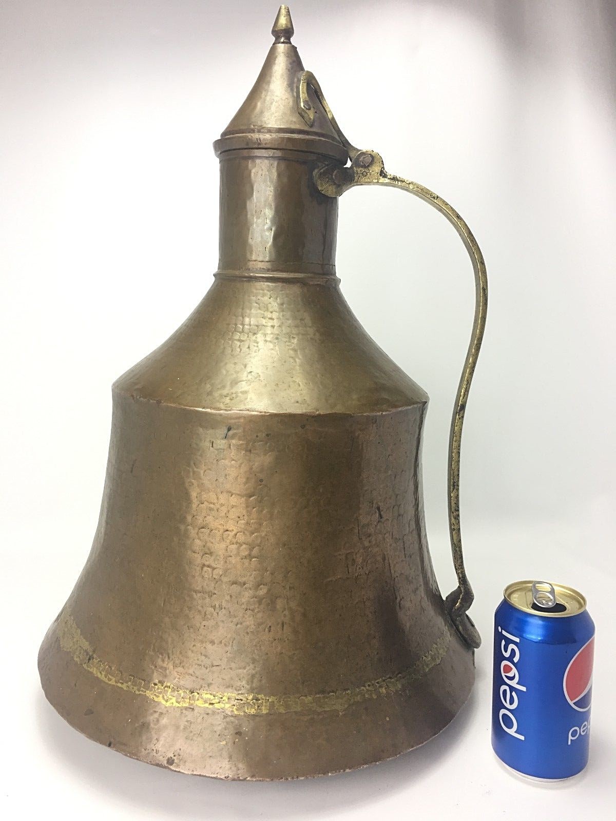 ANTIQUE HAMMERED COPPER ISLAMIC OTTOMAN TURKISH WATER JUG EWER DALLAH TOMBAK 22