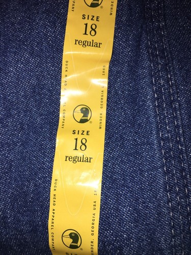 Vtg Boys Sz 18 Regular Duck Head Carpenter Work Pants Jeans New With Tags