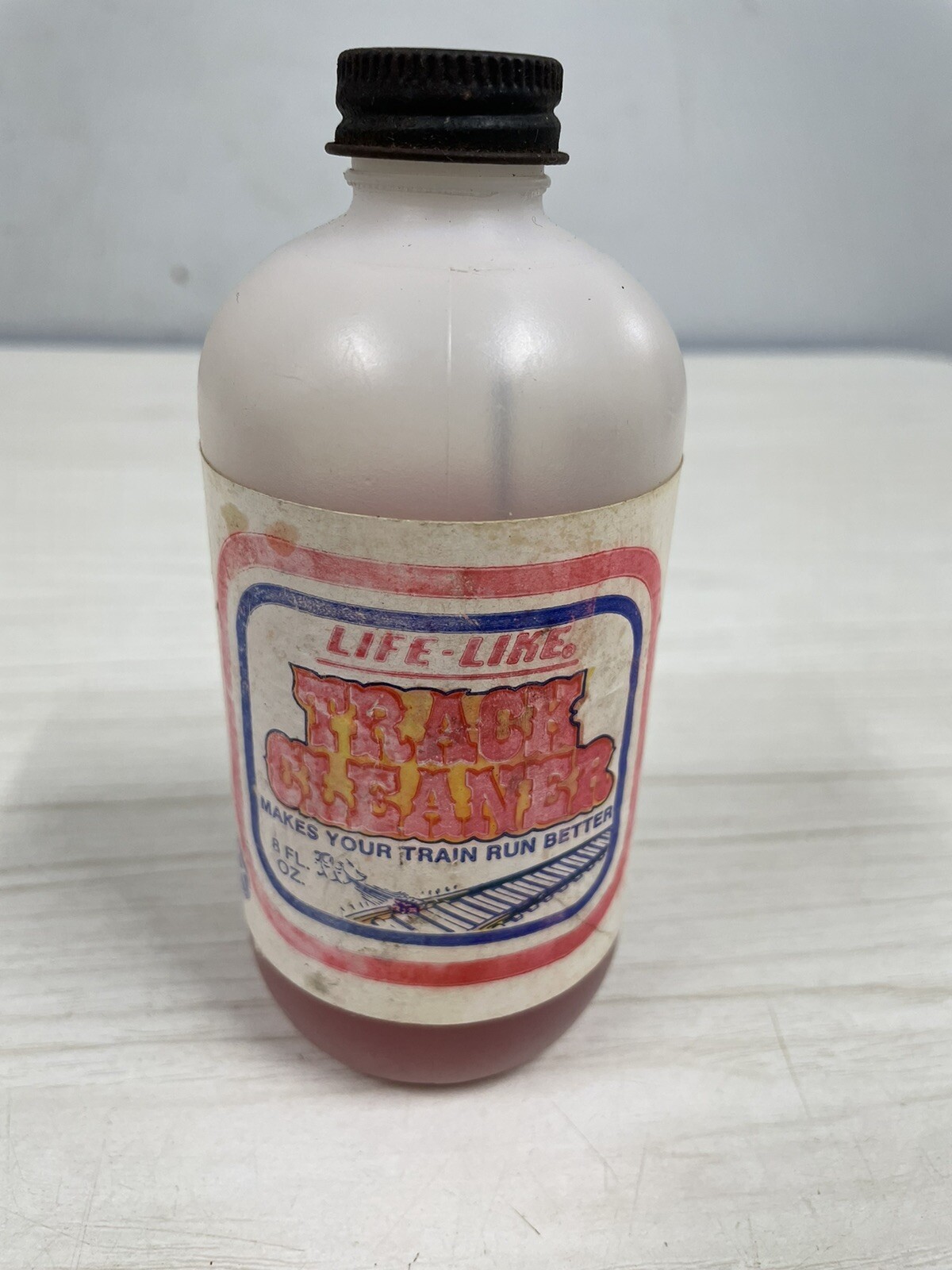 Vintage Life Like Trains Track Cleaner over 1/2 full in original bottle