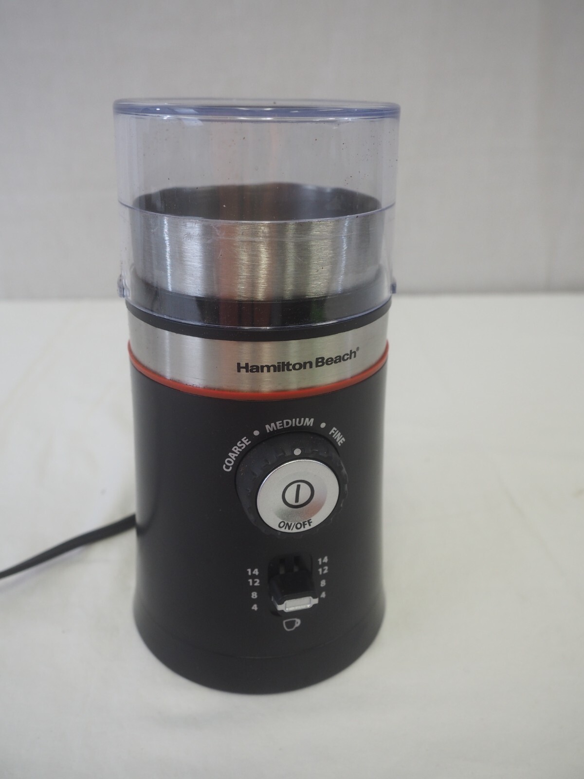 Hamilton Beach 80393 Black Custom Grind Coffee Grinder, Removable