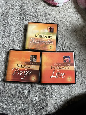 Charles F Stanley Lot Messages on Love Prayer Resurrection CDs 6 Sermon Sets 