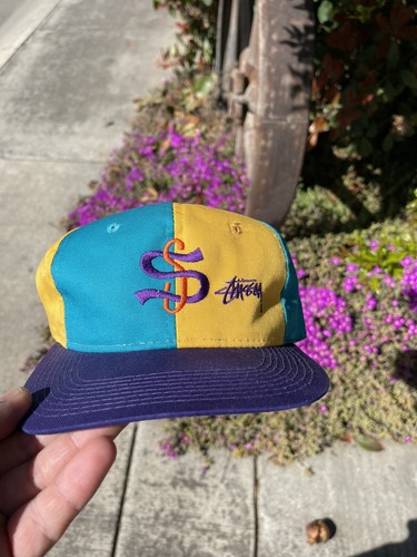 Vintage RARE 80s/90s Color block Pinwheel Stussy Snapback Vintage RARE 80s/90s Color block Pinwheel Stussy Snapback