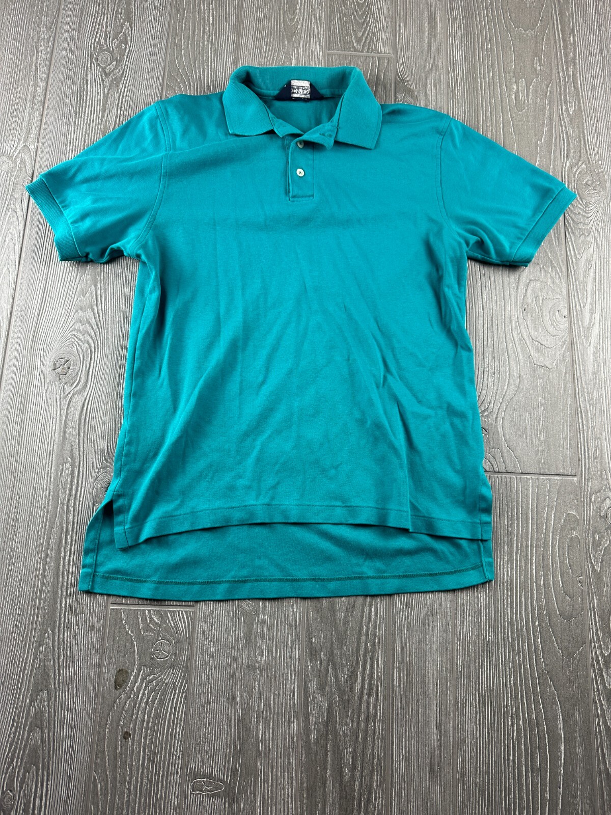 90s~ Lands’ End USA Sweatshirt Polo Vintage Lands' End Mens Polo Shirt Size M Slim Fit Short