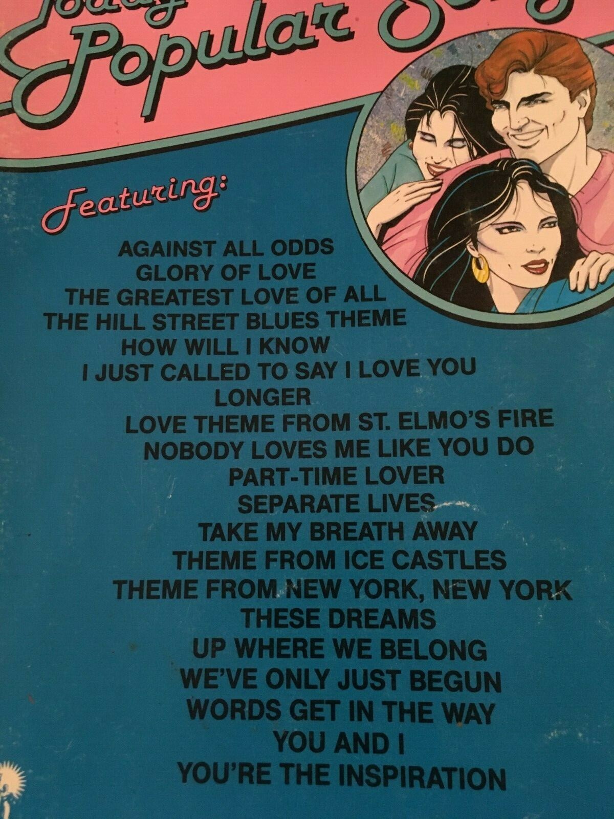 1986-8 Today's Very Best Popular Songs Vocals Chords Piano Sheet Music Song Book