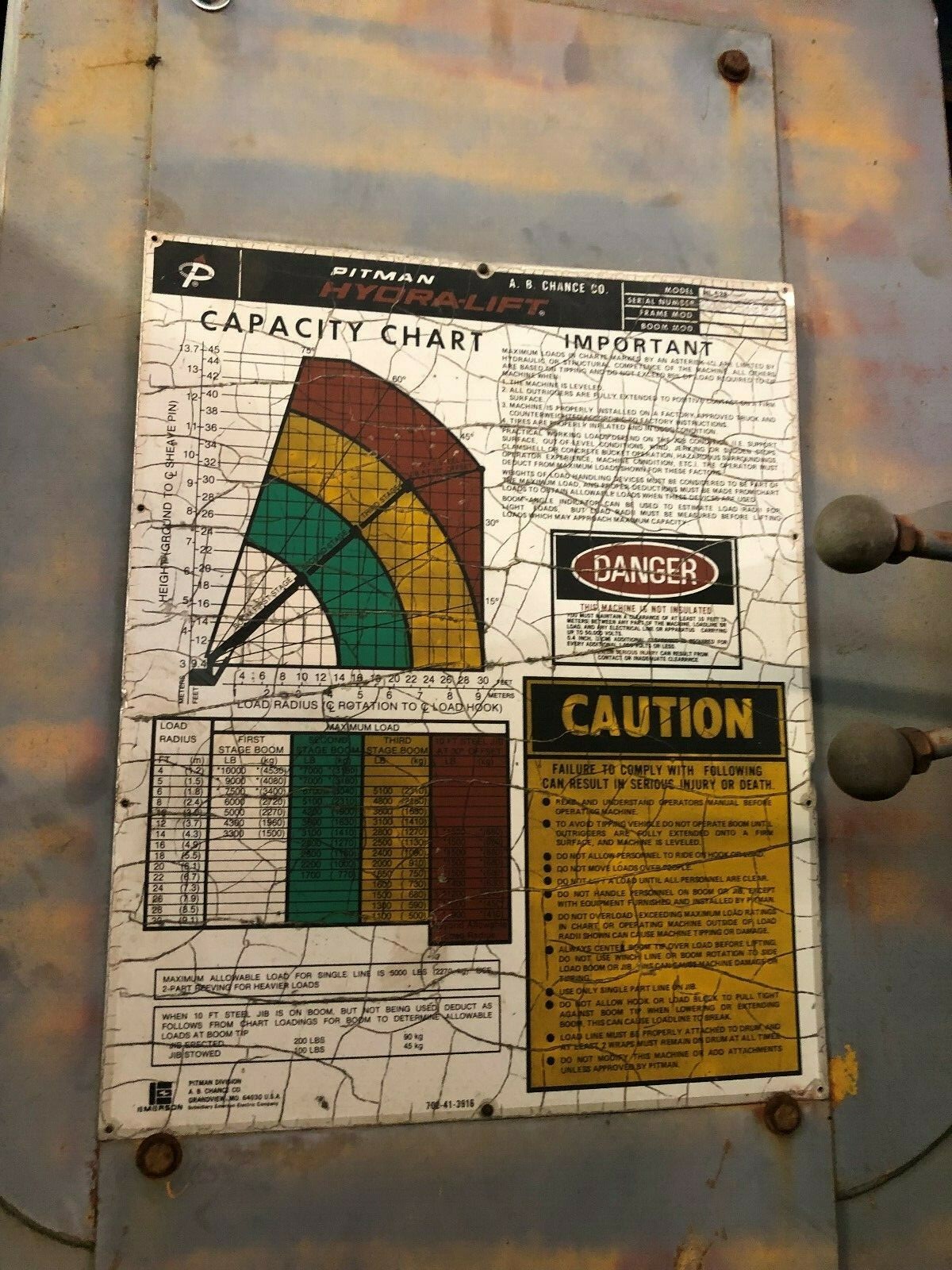 Pitman crane truck mount 1992 pitman 500 crane  Chevrolet diesel crane truck