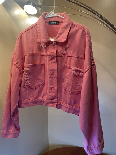 Blue B Collection Jacket Oversized Women's PINK With Sequin