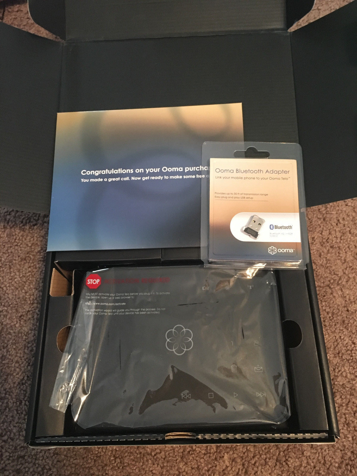 Ooma Telo VOIP System - Activation/Transfer code included + Bluetooth adaptor